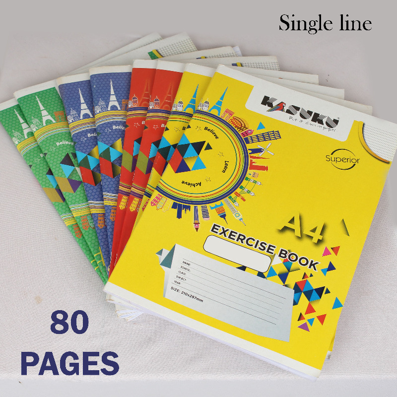 Picture 1 of A4 Exercise Book 80 Pages Single Line