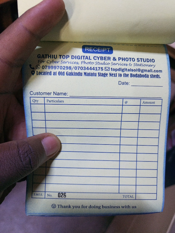Picture 2 of Receipt Book Carbonated.