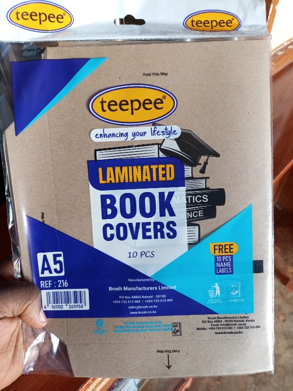 Picture 1 of A5 Laminated Book Covers Brown