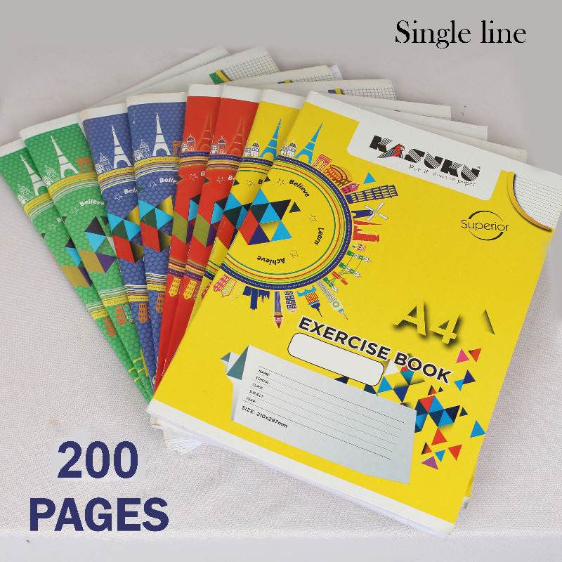 Picture 1 of A4 Exercise Book 200 Pages Single Line